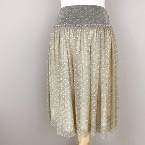 Alberto Makali Polka Dot Sheer A Line Skirt 8